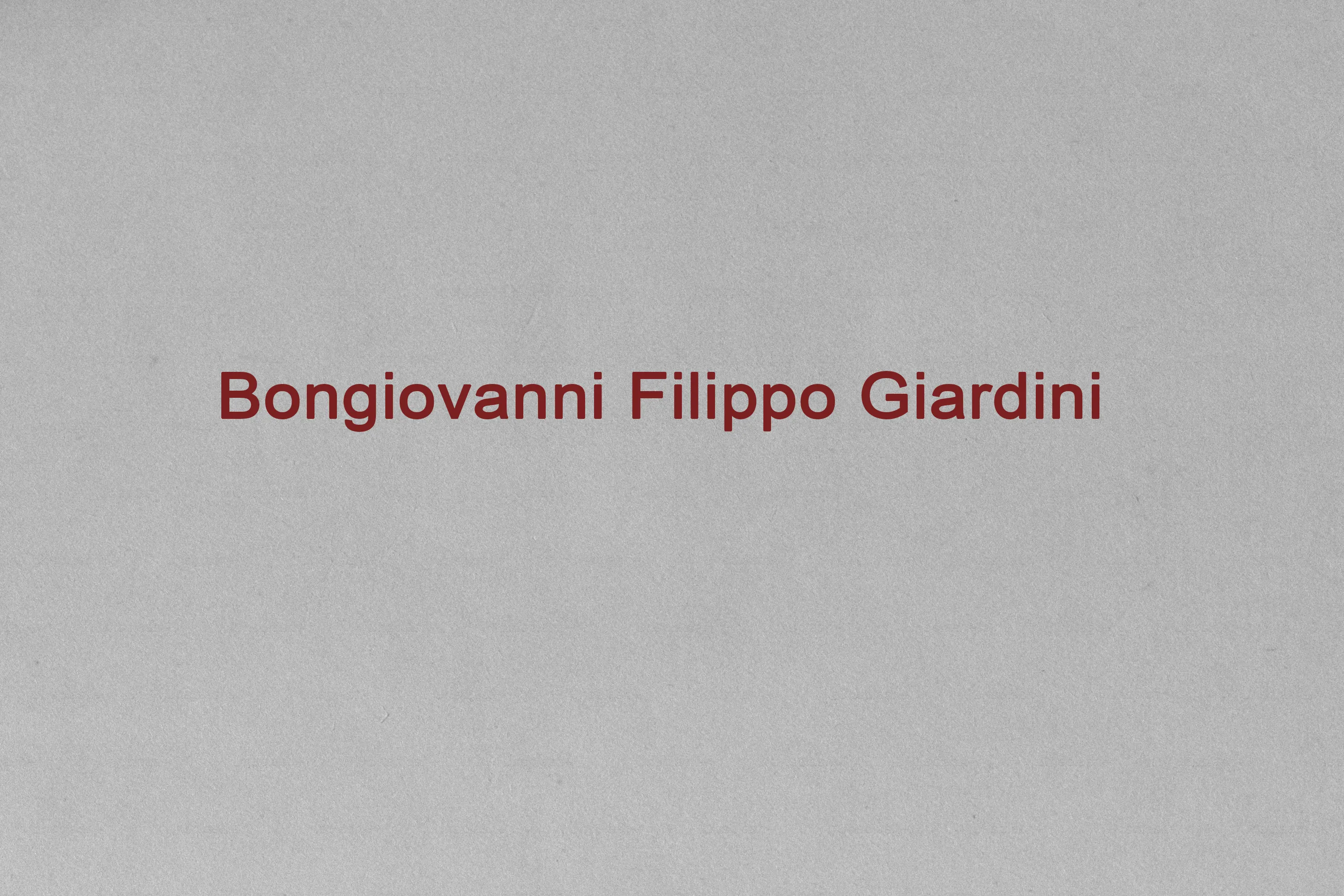 Bongiovanni Filippo Giardini